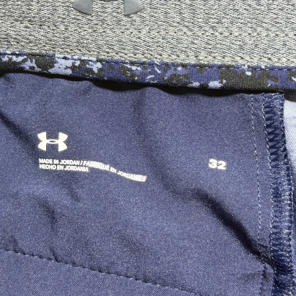 Under Armour Men's Golf Shorts Size 32 Navy Blue Floral Camo Print Stretch - Picture 7 of 10